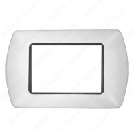 Placche Compatibili METALLO Bticino LIVING 3 4 7 posti colore Bianco